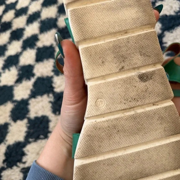 Miz Mooz margey Leather Strap Sandal Emerald Green Size 40 (US 9-9.5) - Picture 5 of 5